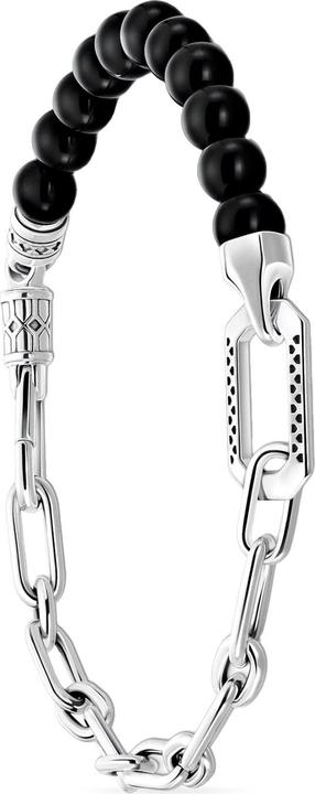 Actual product image Thomas Sabo Bracelet Onyx Beads (19 cm, 925 silver)