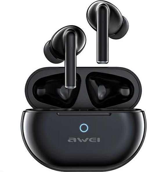 Actual product image Awei słuchawki Bluetooth 5.3 T61 TWS + stacja dokująca czarny/black (DNC, 6 h, Wireless)
