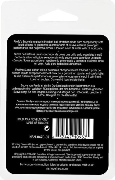 Actual product image NS Novelties firefly suave ball stretcher blue (9 cm)