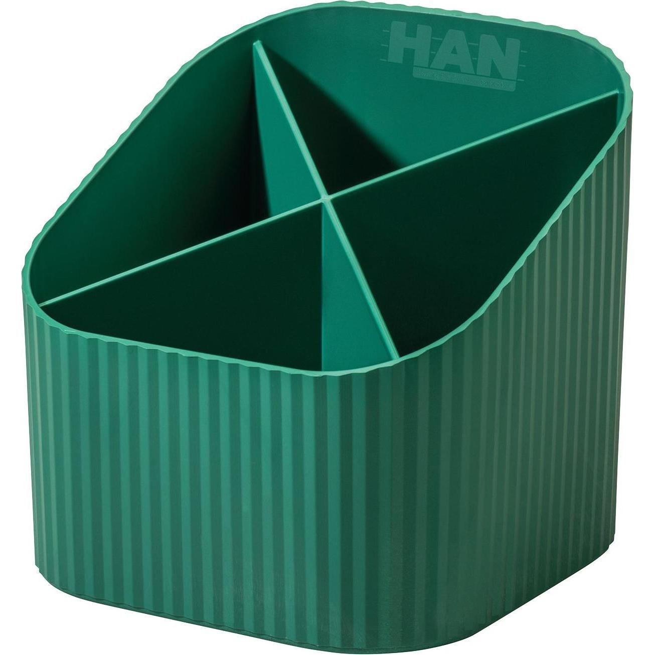 Han, Schreibtisch Accessoire, Schreibtischköcher KARMA, 4 Fächer, 80-100% Recyclingmaterial, öko