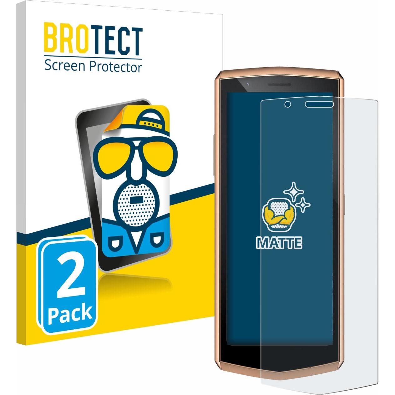 BROTECT Entspiegelungs-Schutzfolie Displayschutz Matt (2 Stück, Cubot Pocket 3), Smartphone Schutzfolie, Grau