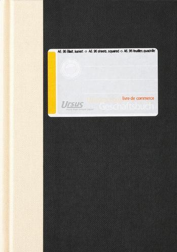 Image du produit Livre de comptes Ursus 1510B96K 608391 DIN A6 96feuilles 80g quadrillé (A6, Quadrillé, Couverture rigide)