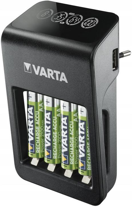 Immagine prodotto Varta Caricabatterie a spina LCD+ (1 pz., AA, 2100 mAh, Batteria + Caricabatterie)