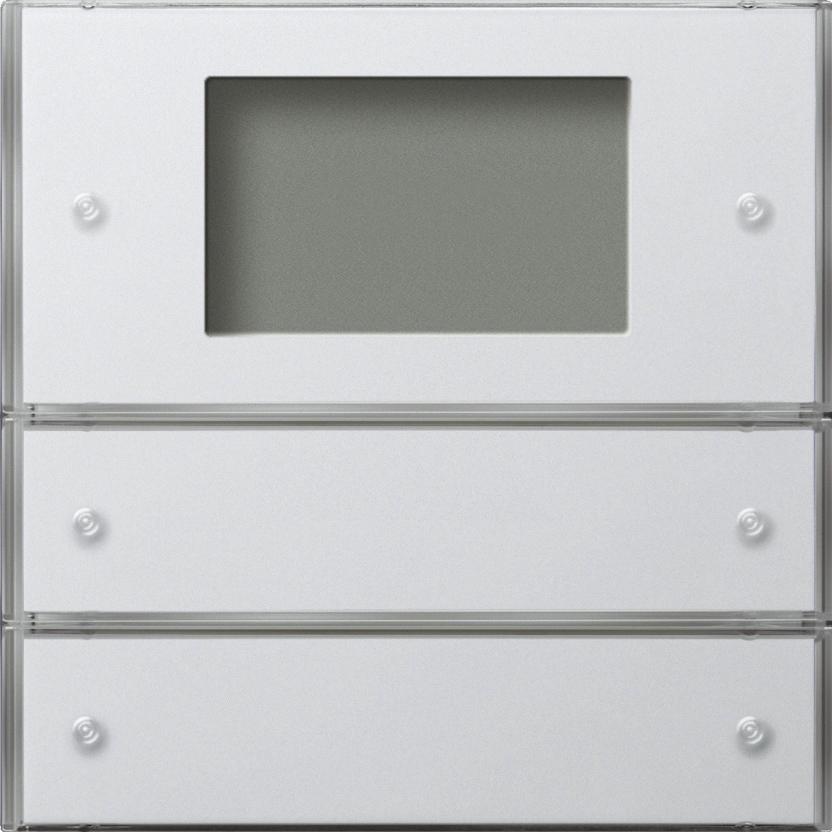 Gira 2042112 Tastsensor 3 Plus 2 fach Flächenschalter, reinweiss, Taster + Schalter, Weiss