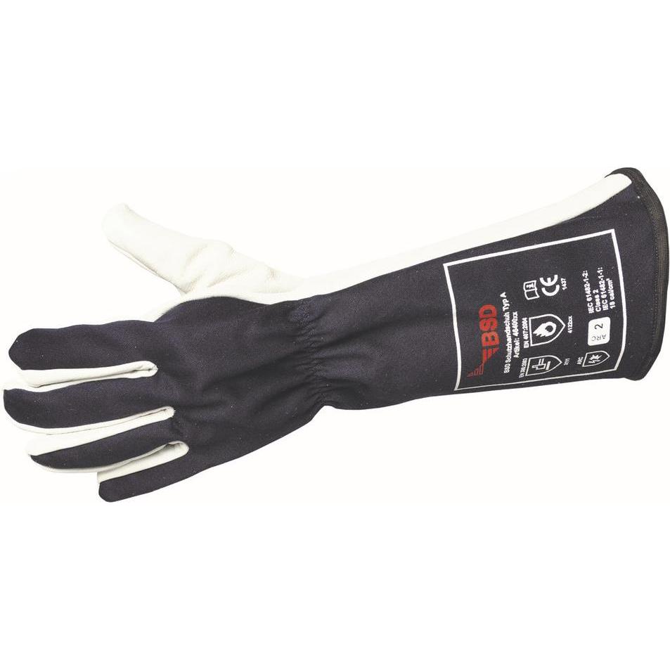 BSD, Schutzhandschuhe, Schutzhandschuh Typ A, Klasse 2, 395 kJ, HRC 2, 18,0 cal/cmÂ², GrÃ¶ÃŸe 9 (9)