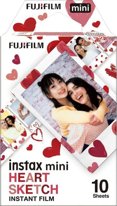 Actual product image Fujifilm Instax Mini Film Heart Sketch