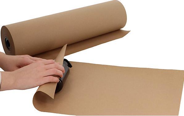 Actual product image eurokraft basic ECONOMY packing paper on a roll, width 500 mm, brown, length 280 m, 80 g/m². (1 pcs.)