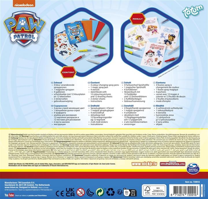Actual product image Totum 720916 Paw Patrol Magic Spraypens