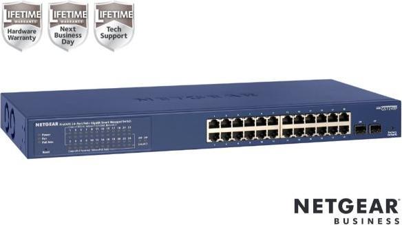 Actual product image Netgear GS724TP (24 ports)