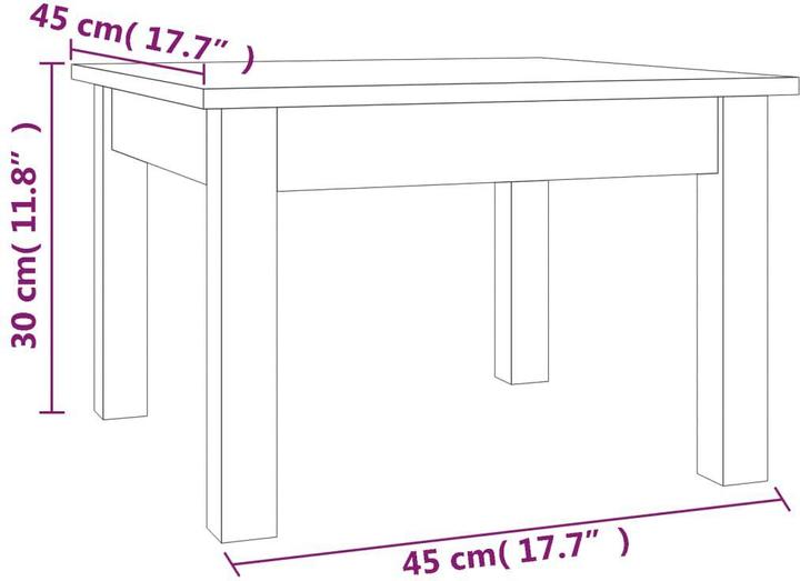 Image du produit vidaXL Couchtisch (45 x 45 x 30 cm)