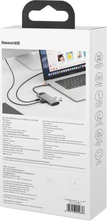 Produktbild Baseus Metal Gelam Series (USB-C, 5 Ports)