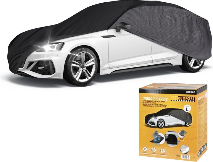 CarComfort Autoplane Indoor Fleece, copertura per auto taglia L grigio/nero