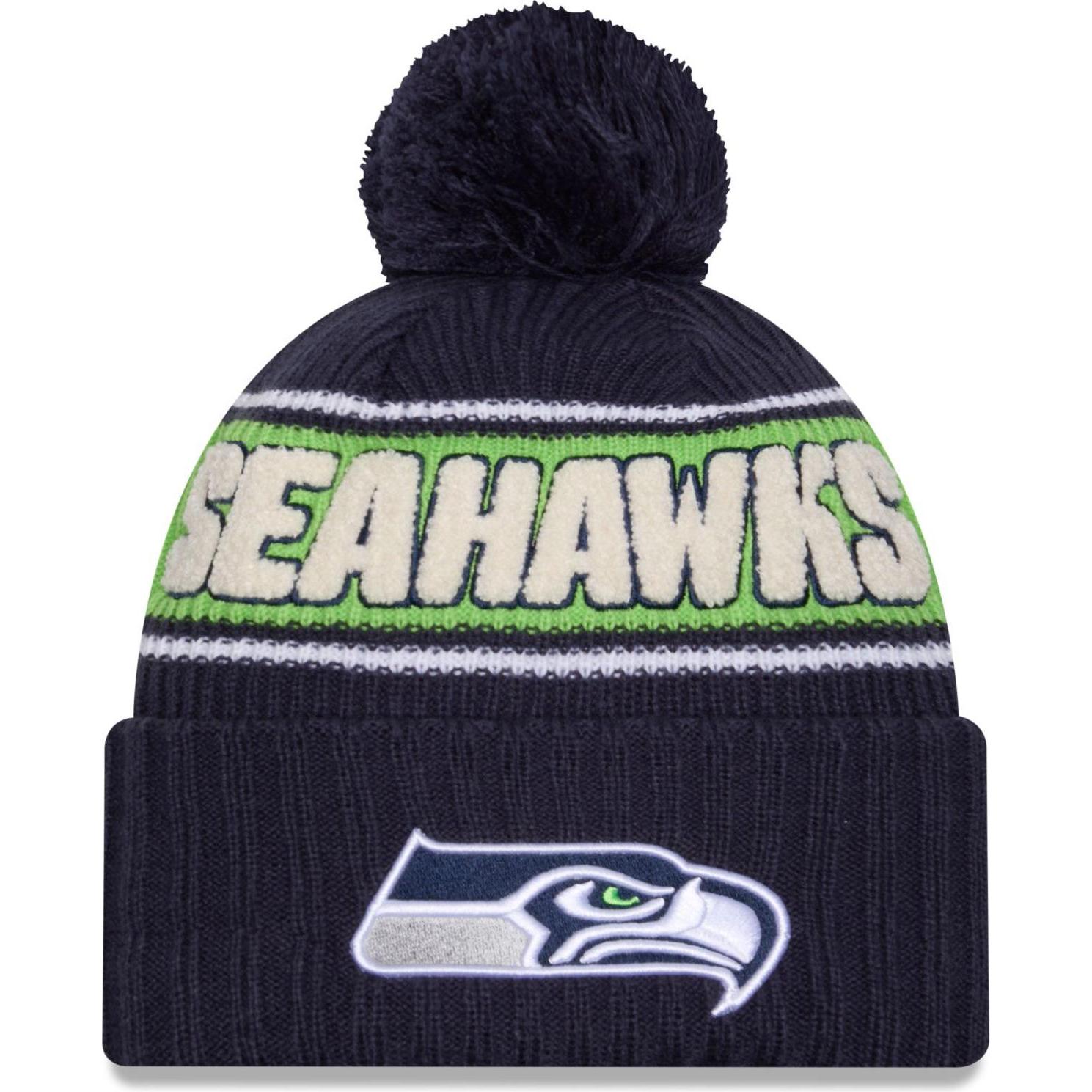 New Era, Herren, Mütze, NFL Sideline Winter Mütze Seattle Seahawks Navy, Blau