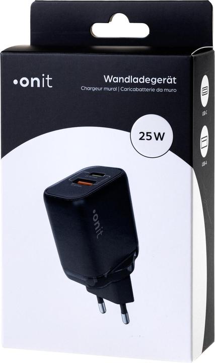 Produktbild Onit USB-Wandladegerät Dual 1C1A 25 W GaN Schwarz (25 W)