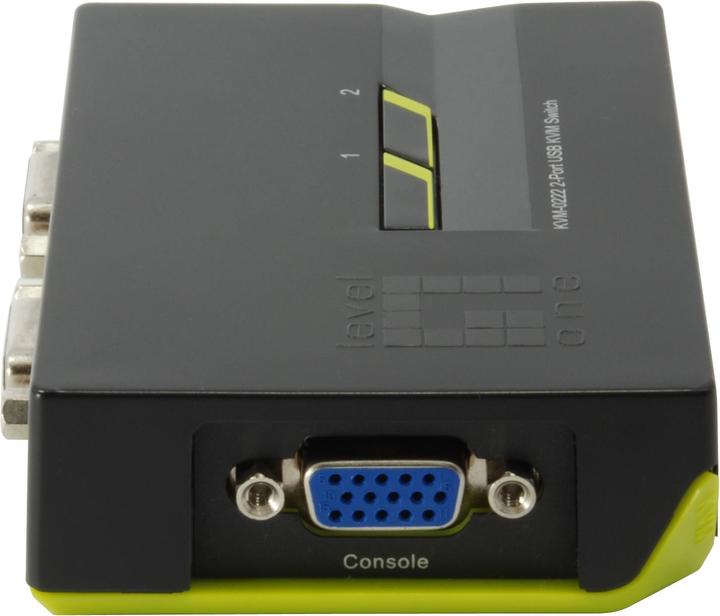 Actual product image LevelOne KVM-0222, 1 User - 2 PCs, USB