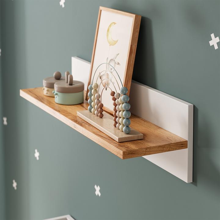 Actual product image VitaliSpa Wandregal Kinderzimmer Malia, Weiss/Artisan, 70 x 20 cm
