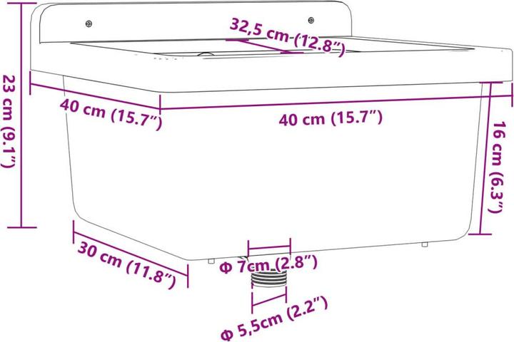 Produktbild VidaXL Kelbee (400 mm, 400 mm)