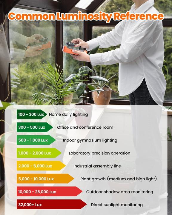 Actual product image Dr.Meter LX1330B Digital Luxmeter mit 360° Sensor