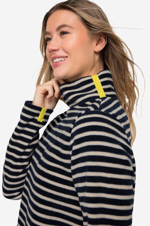 Produktbild Laurasøn Pullover, geringelter Fleece, Stehkragen, Langarm, OEKO-TEX (M)