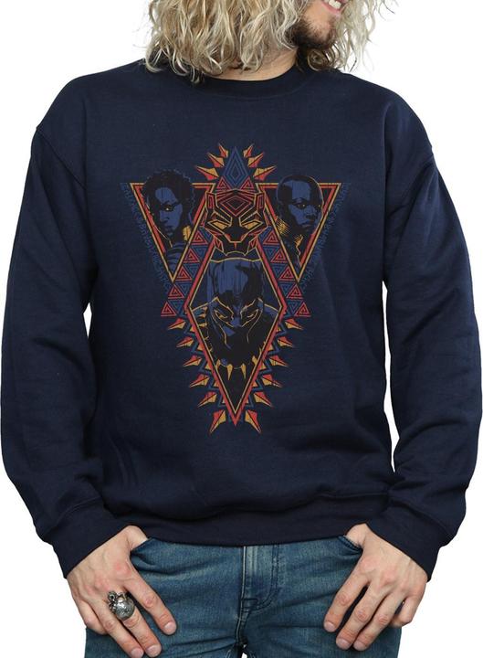 Produktbild Black Panther Tribal Heads Baumwoll Sweatshirt (M)