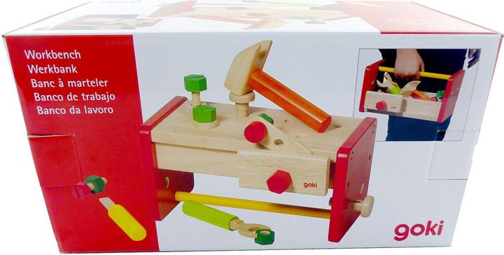 Produktbild Goki Holz Werkbank und Werkzeug box 2 in 1