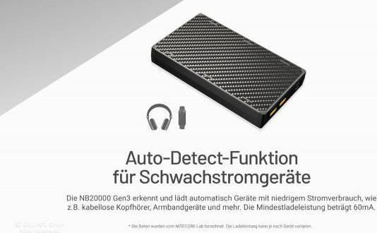 Productafbeelding Nitecore NB20000 Gen3 (20000 mAh, 22.50 W, 72 Wh)