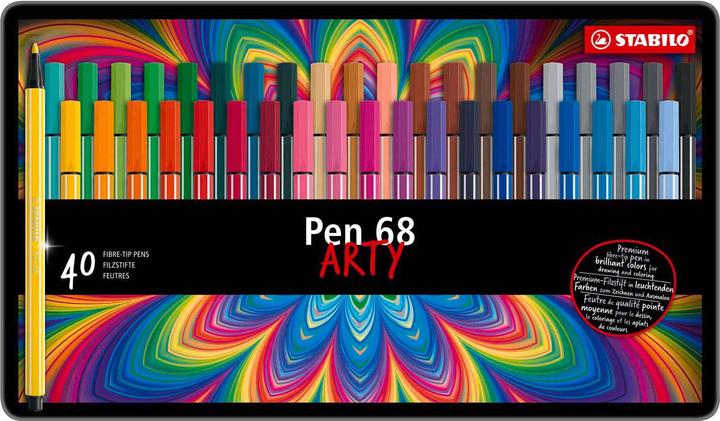 Produktbild STABILO Pen 68 Premium-Filzstift (Mehrfarbig, 40 x)