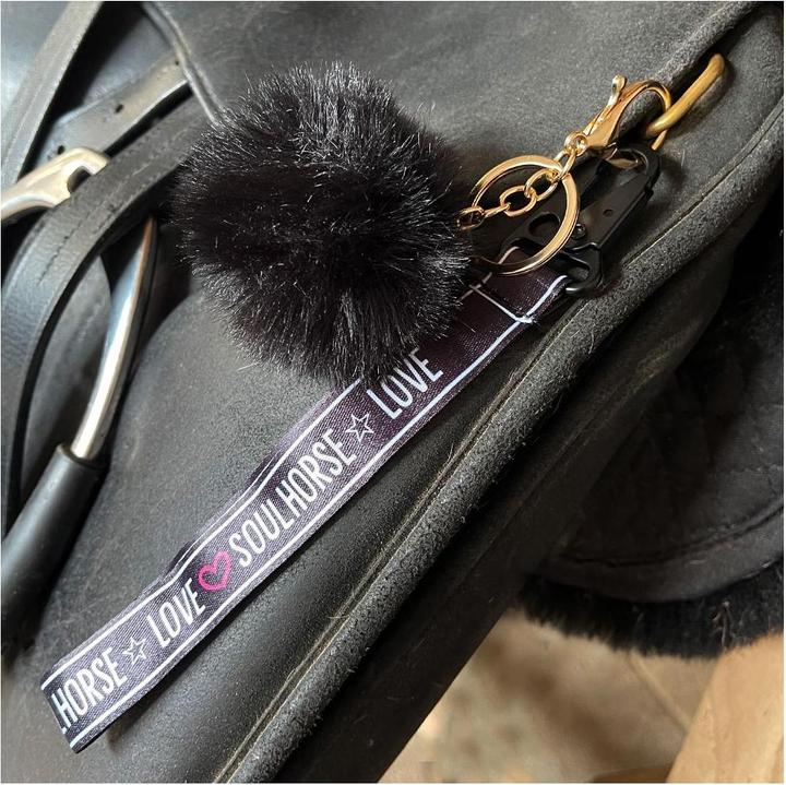 Actual product image Soulhorse Pom Pom key ring Love