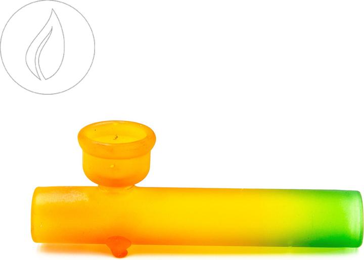 Image du produit Kulu Coloured Glass Pipe Rasta 10cm