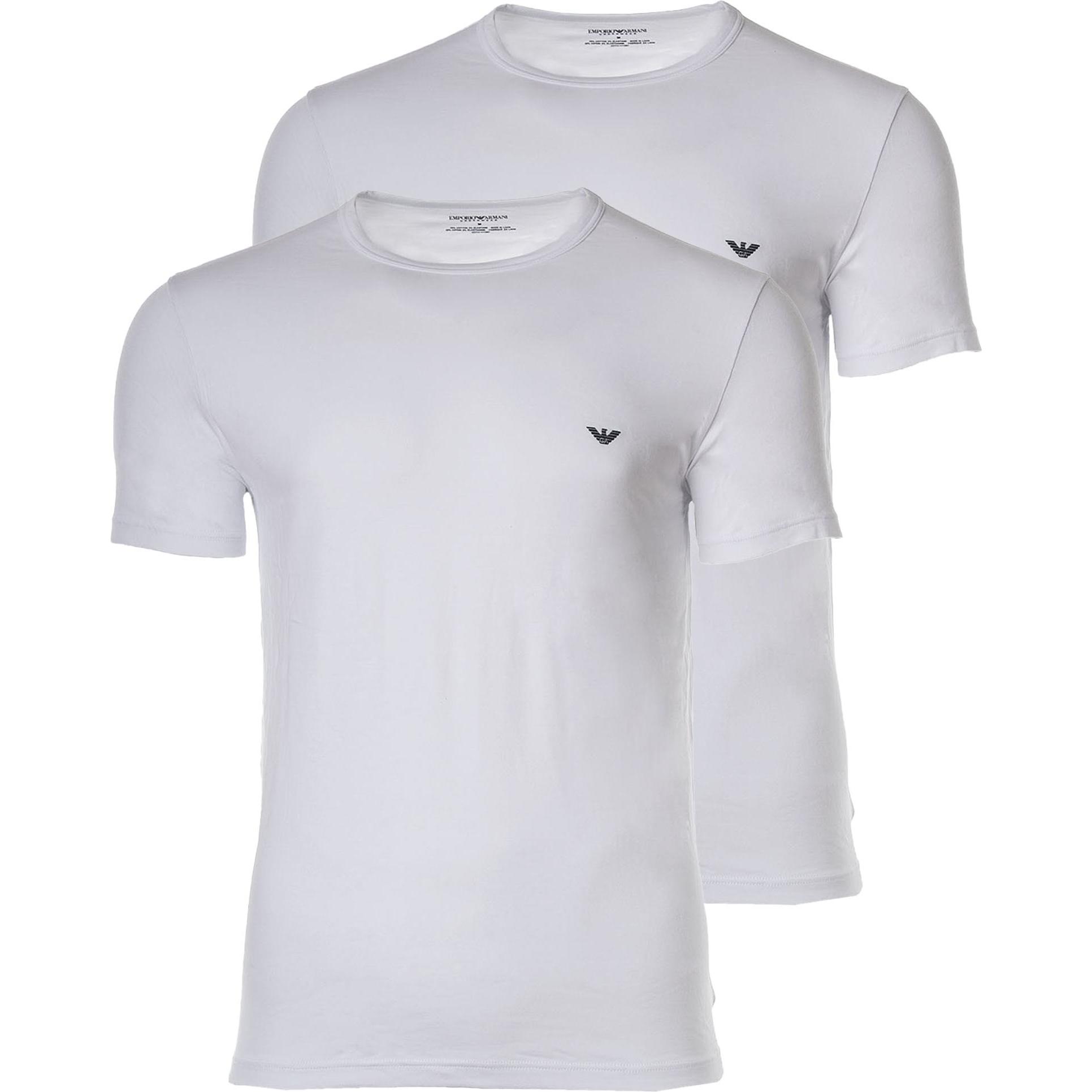Emporio Armani, Herren, Shirt, T-Shirt Casual Bequem sitzend, Weiss, (XL)