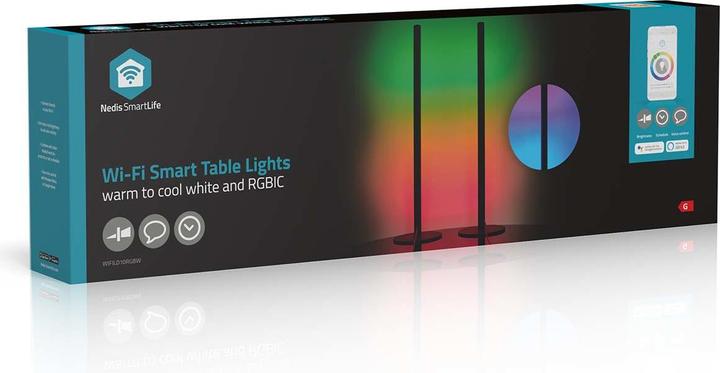 Actual product image Nedis SmartLife Mood Light | Wi-Fi | Tube | 600 lm | RGBIC / Warm to Cool White | 2700 - 6500 (600 lm)