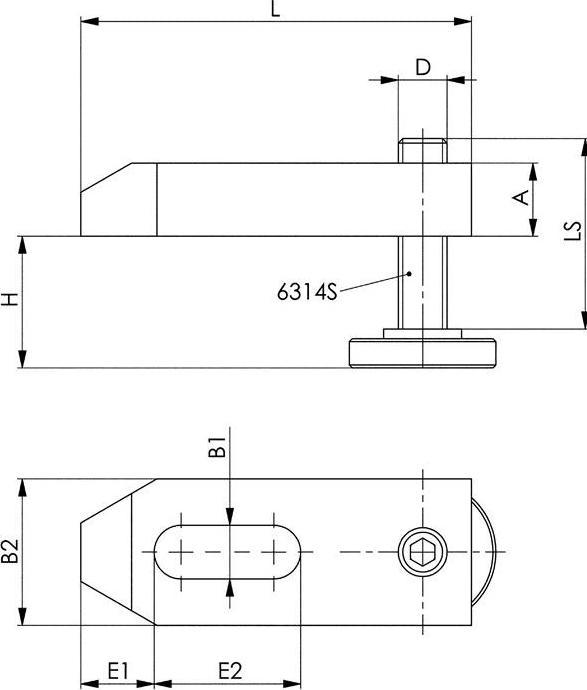 Actual product image Amf Clamp straight adjustable