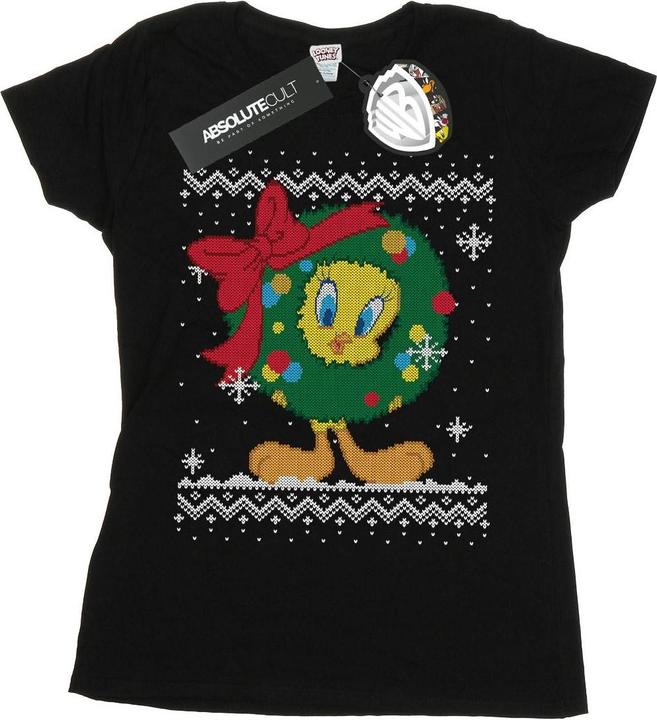 Immagine prodotto Looney Tunes Tweety Pie Christmas Fair Isle Maglietta Donna (S)