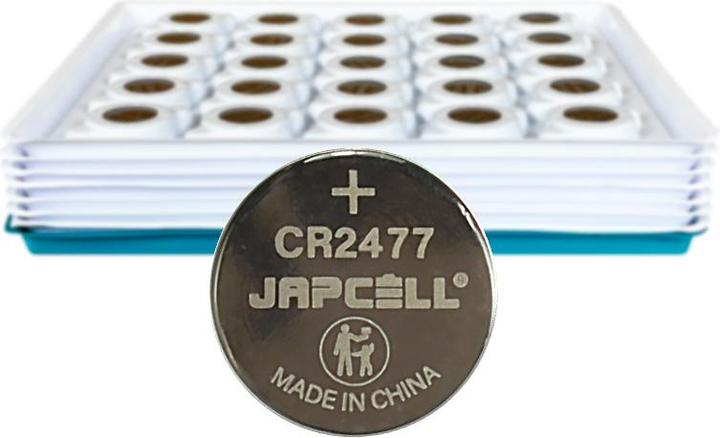 Actual product image Japcell CR2477 button cell lithium batteries - 100 pieces. (100 pcs., CR2477, 1000 mAh)