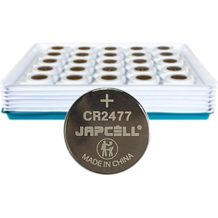 Japcell Batterie Al Litio A Bottone CR2477 - 100 Pezzi. (100 Pz., CR2477, 1000 Mah), Batterie + Pile