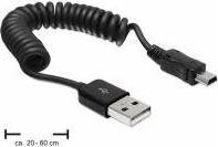 Produktbild Delock USB-mini-Kabel Spiralkabel (0.20 m, USB 2.0)