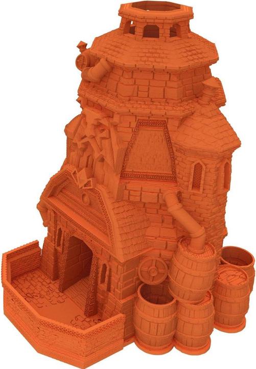 Produktbild Feldherr Fates End Würfelturm Brauerei orange, 3D-gedruckt, abnehmbares Dach (Kunststoff)