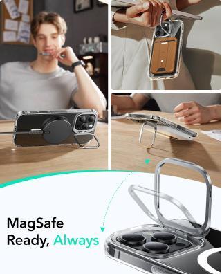 Produktbild ESR Classic Hybrid HaloLock Case mit Stash Stand (Apple iPhone 16 Pro Max)