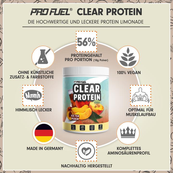 Produktbild ProFuel Clear Protein Vegan (360 g, 1x, Pfirsich)
