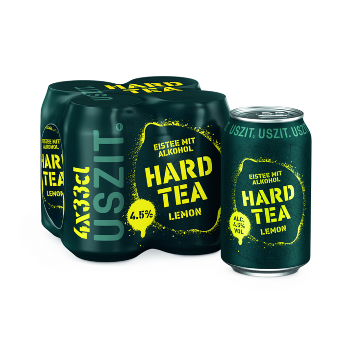 Actual product image Uszit Hard Tea Lemon (4 x 33 cl)