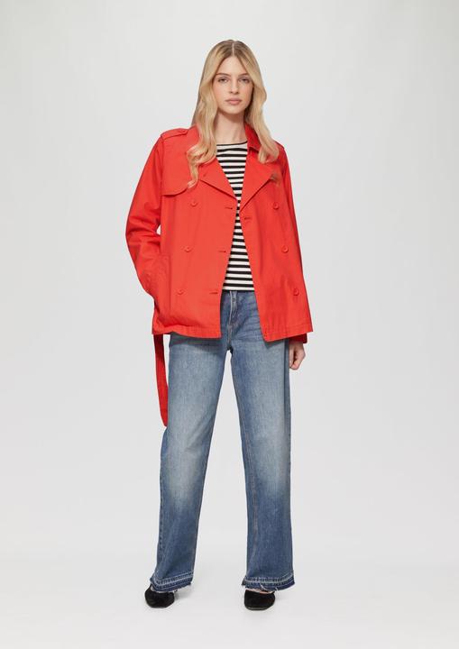 Immagine prodotto S.Oliver Outdoor-Jacke Kurzer Trenchcoat aus Baumwolle mit Gürtel