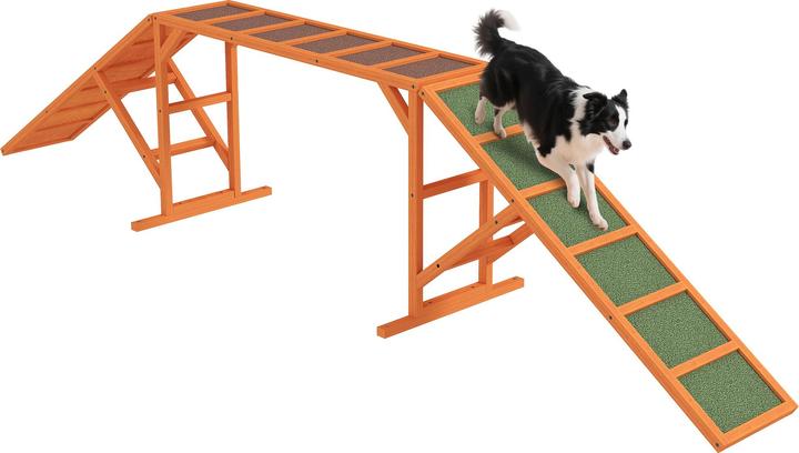 PawHut Hunde Agility Steg Tannenholz Orange (Agility)