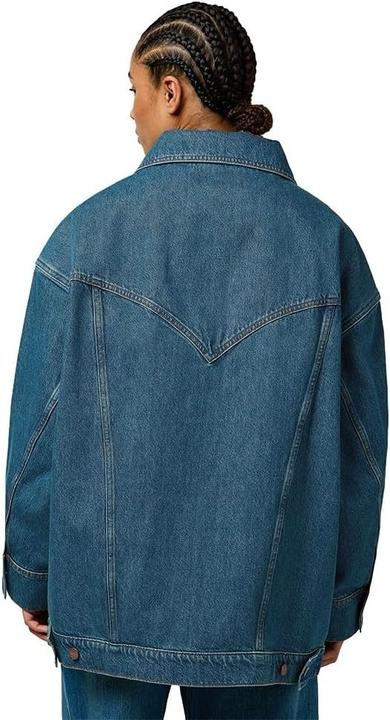 Actual product image Wrangler Mega Trucker Oversized Denim Jacket, Machine Washable (L)