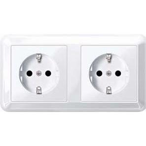 Merten, Steckdose, SCHUKO-Doppel-Steckdose, BRS, MEG2328-1225