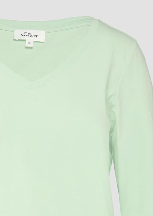 Image du produit S.Oliver T-Shirt Jerseyshirt mit V-Ausschnitt und 3/4-Ärmeln (40)