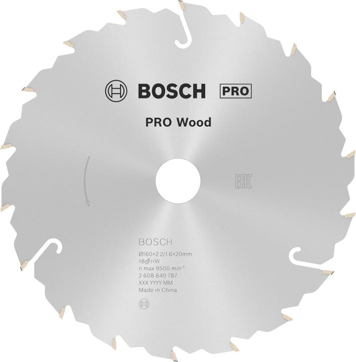 Actual product image Bosch Professional Zubehör PRO Wood circular saw blade, 160 x 2.2 x 20 mm