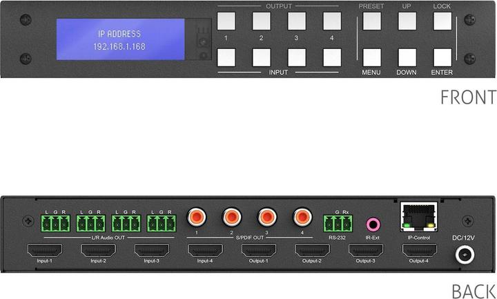 Produktbild Purelink Matrix Switcher PT-MA-HD44M HDMI