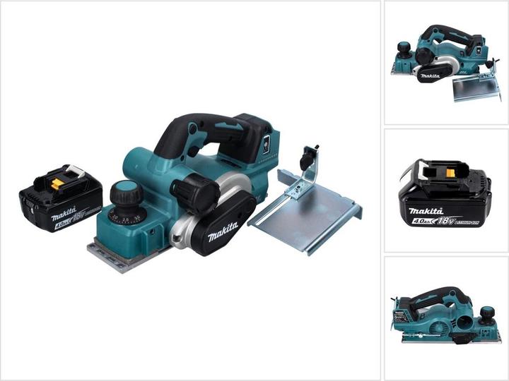 Immagine prodotto Makita DKP 181 M1 Pialla a batteria 82 mm 18 V Brushless + 1x batteria 4.0 Ah - senza caricatore