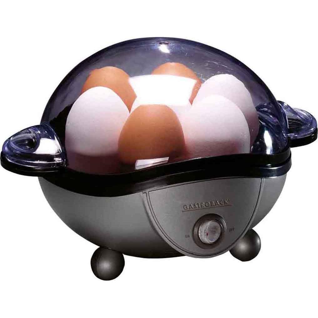 Gastroback Design 42801, Eierkocher, Schwarz, Silber