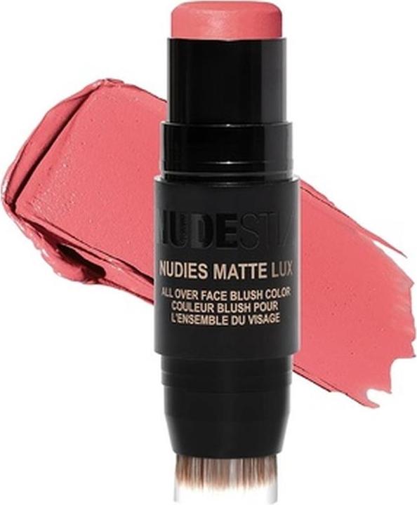 Produktbild Nudestix Nudies Matte Lux Cream Blush 3-in-1 All Over Face Colour For Cheeks Eyes and Lips with Blending Blus (Juicy Melons)